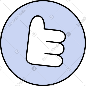 Round thumbs up icon动态插图，格式有GIF、Lottie (JSON)、AE