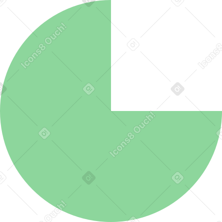 green chart shape PNG, SVG