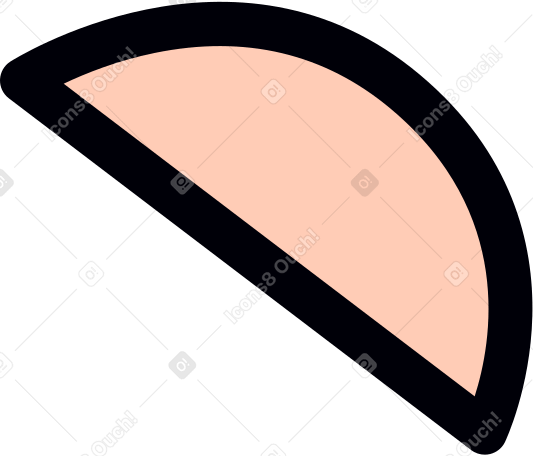 Demi-cercle beige PNG, SVG
