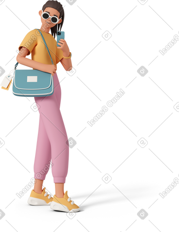 Mirror selfie with new bag PNG, SVG