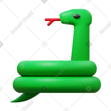 3D snake PNG, SVG