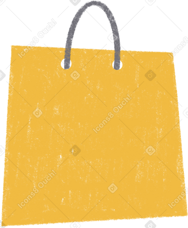 yellow paper bag Illustration in PNG, SVG
