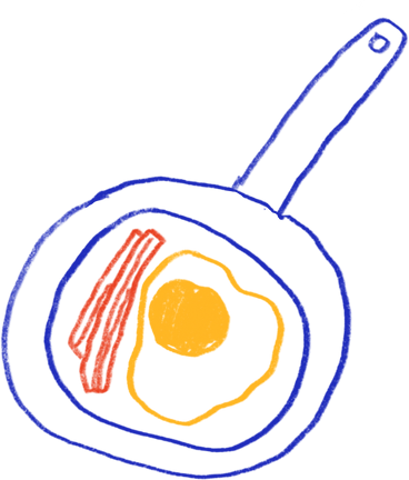 Breakfast in a pan PNG, SVG