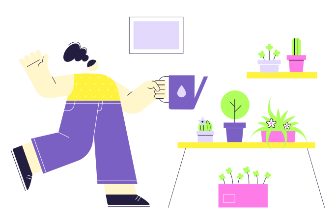 Illustration Jardinier à domicile aux formats PNG, SVG