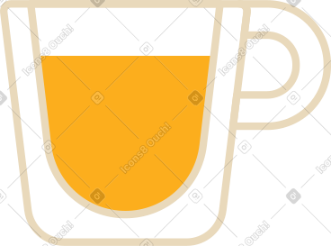 Mug with tea PNG, SVG