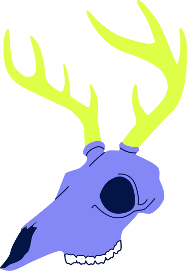 deer skull PNG, SVG