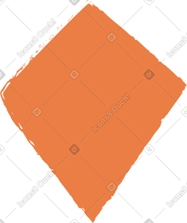 Orange kite PNG, SVG