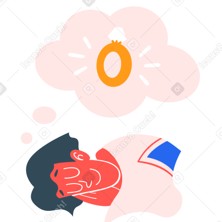 Dreaming about a ring PNG, SVG