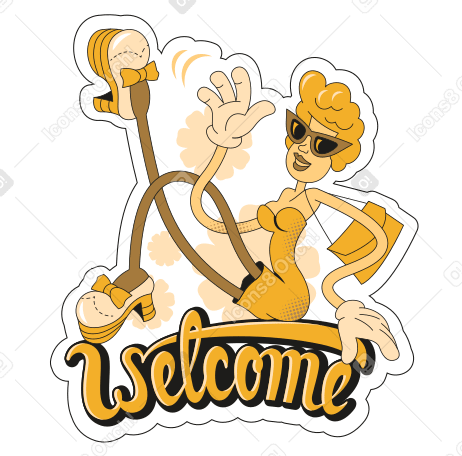 Sticker Welcome PNG, SVG
