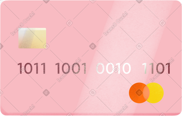 Pink bank card PNG, SVG