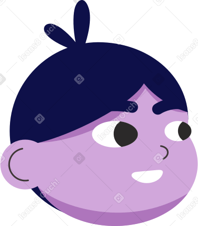 joyful purple head в PNG, SVG