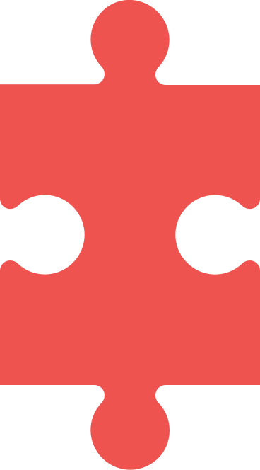 Puzzle piece red в PNG, SVG