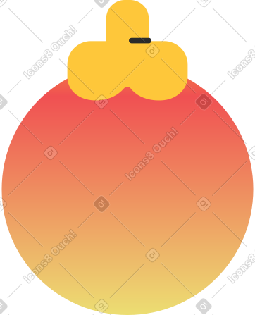 orange christmas ball PNG, SVG