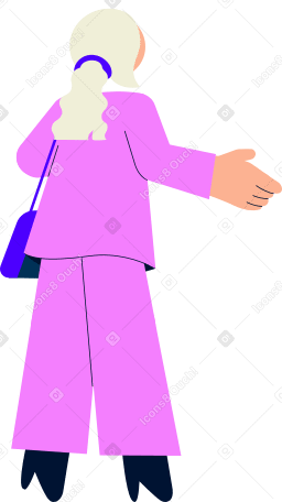 donna in piedi voltata indietro PNG, SVG