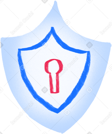 protection shield with a keyhole PNG、SVG