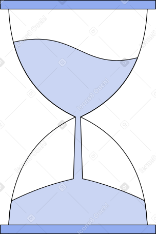 light blue hourglass Illustration in PNG, SVG