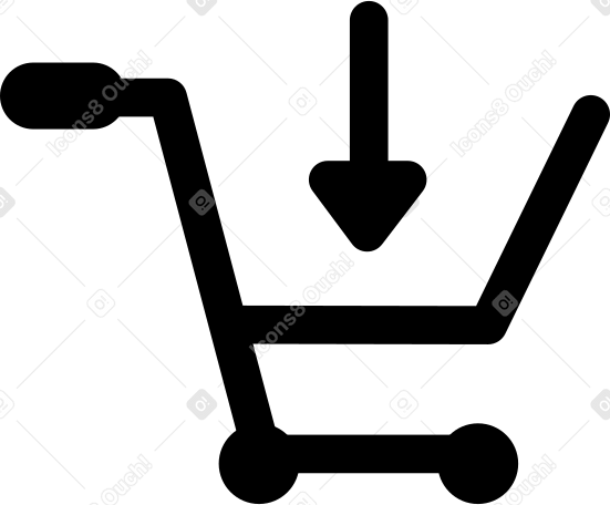 화살표가 있는 카트 아이콘 PNG, SVG