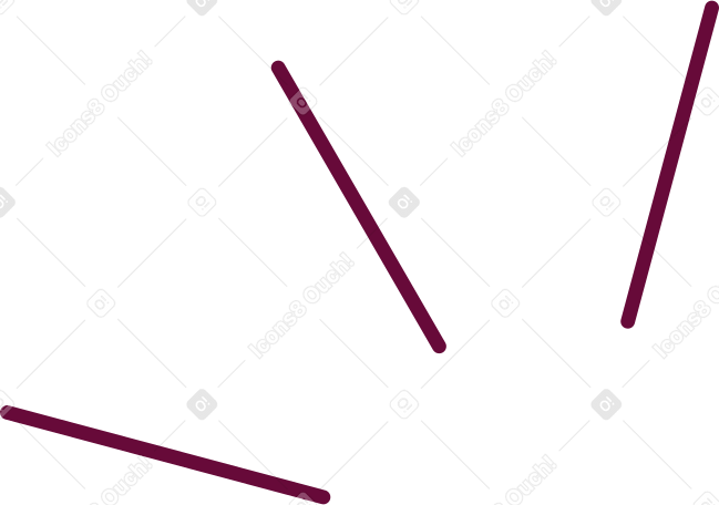 three burgundy lines of motion в PNG, SVG