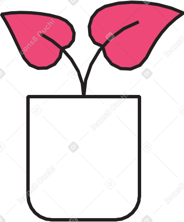 Flor en una maceta PNG, SVG