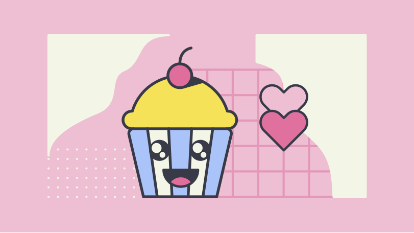 Cute Cupcake Illustration in PNG, SVG
