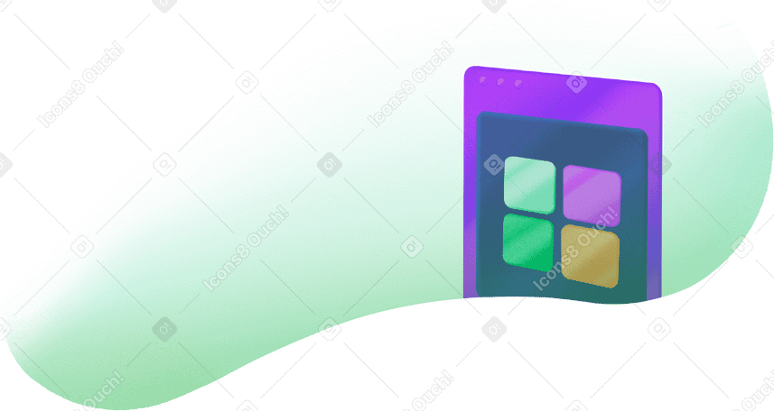 Anwendungsfenster auf grünem hintergrund PNG, SVG