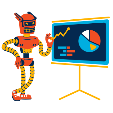 Financial analyst robot PNG, SVG