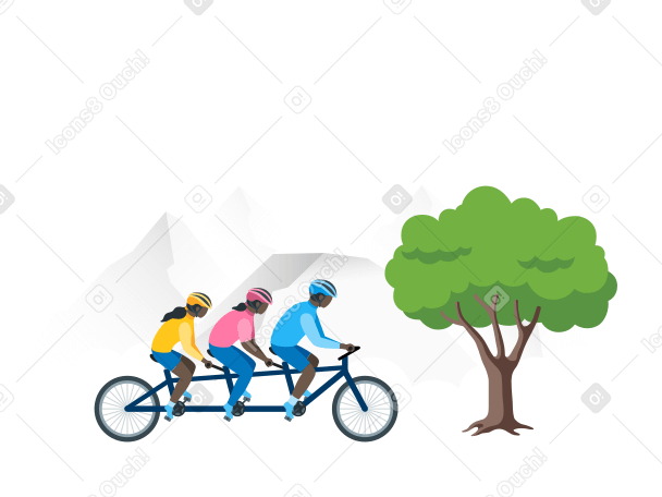 Biking  Illustration in PNG, SVG