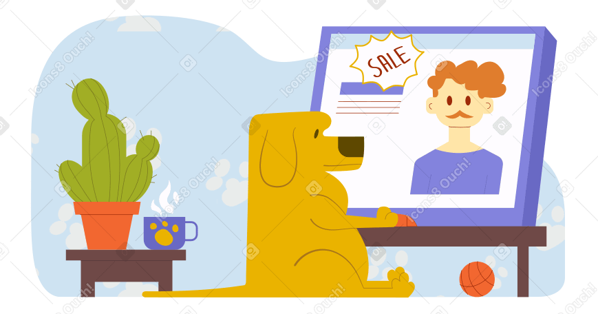 Online shopping Illustration in PNG, SVG