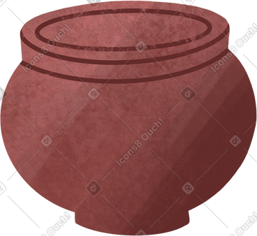 Brown clay pot PNG, SVG