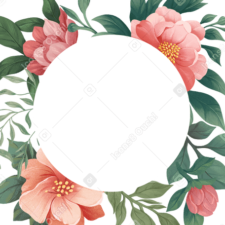 Decorative rose hip flowers with copy space PNG, SVG