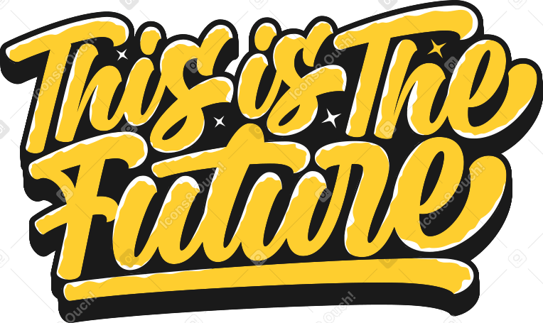 lettering this is the future PNG、SVG