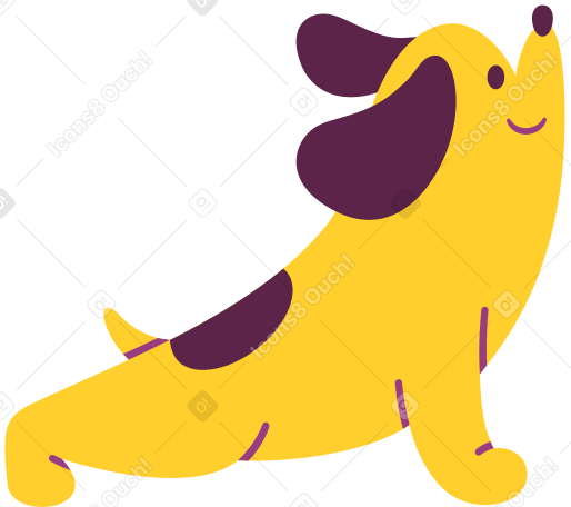 dog yoga pose Illustration in PNG, SVG