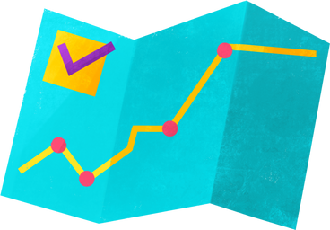 economic growth chart on a sheet of paper PNG, SVG