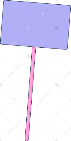 purple plaque on a stick PNG, SVG