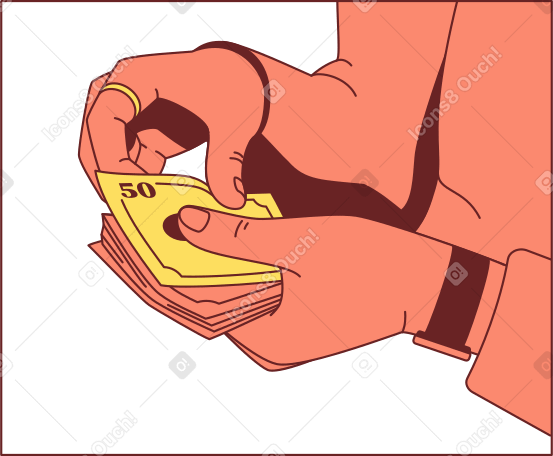 손에 지폐 PNG, SVG