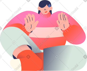 坐着的年轻女子 PNG, SVG