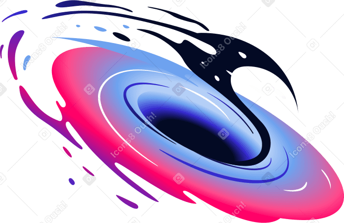 colorful blackhole Illustration in PNG, SVG