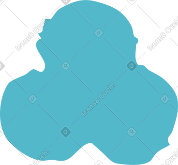 Blue trefoil PNG, SVG