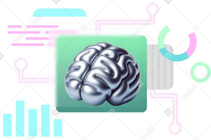 Análisis de datos de ia y cerebro de ia PNG, SVG
