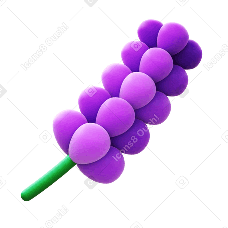 3D lavender в PNG, SVG