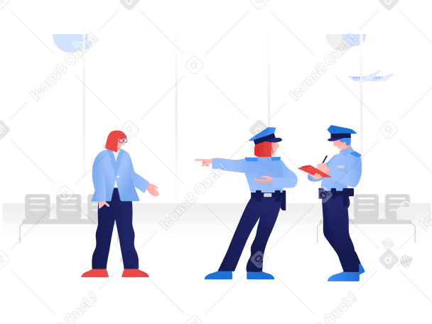 Police gives a fine  Illustration in PNG, SVG