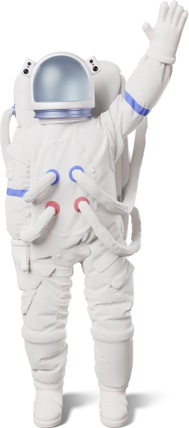 astronaut waving в PNG, SVG