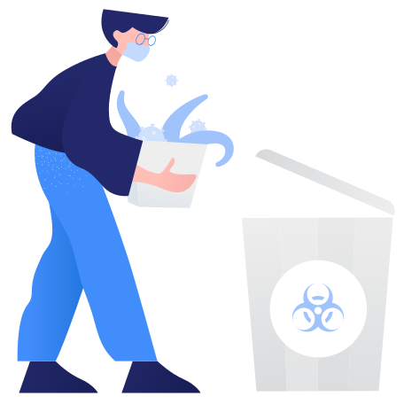 Waste sorting- biohazard Illustration in PNG, SVG