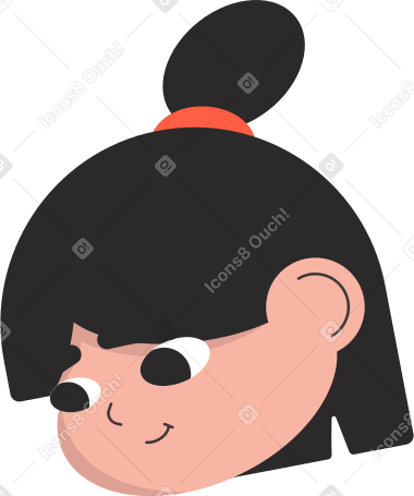 girl's head Illustration in PNG, SVG