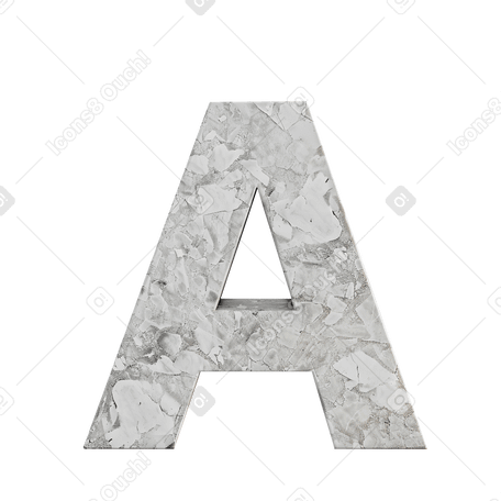 marble letter a PNG, SVG