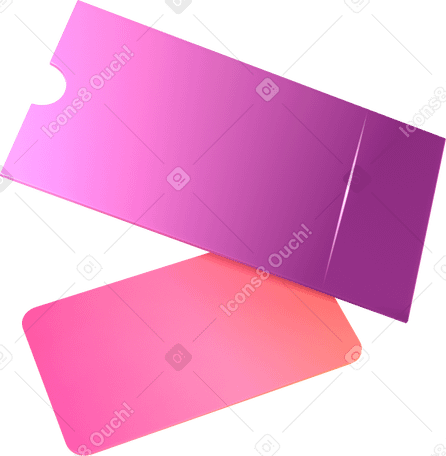 3D gradient coupon and card PNG, SVG