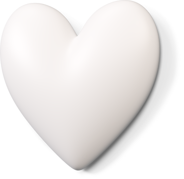 Icône de cœur blanc tourné vers la gauche PNG, SVG