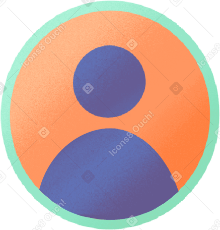 user icon in orange circle PNG, SVG