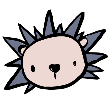 hedgehog's head PNG, SVG