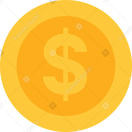 coin dollar Illustration in PNG, SVG